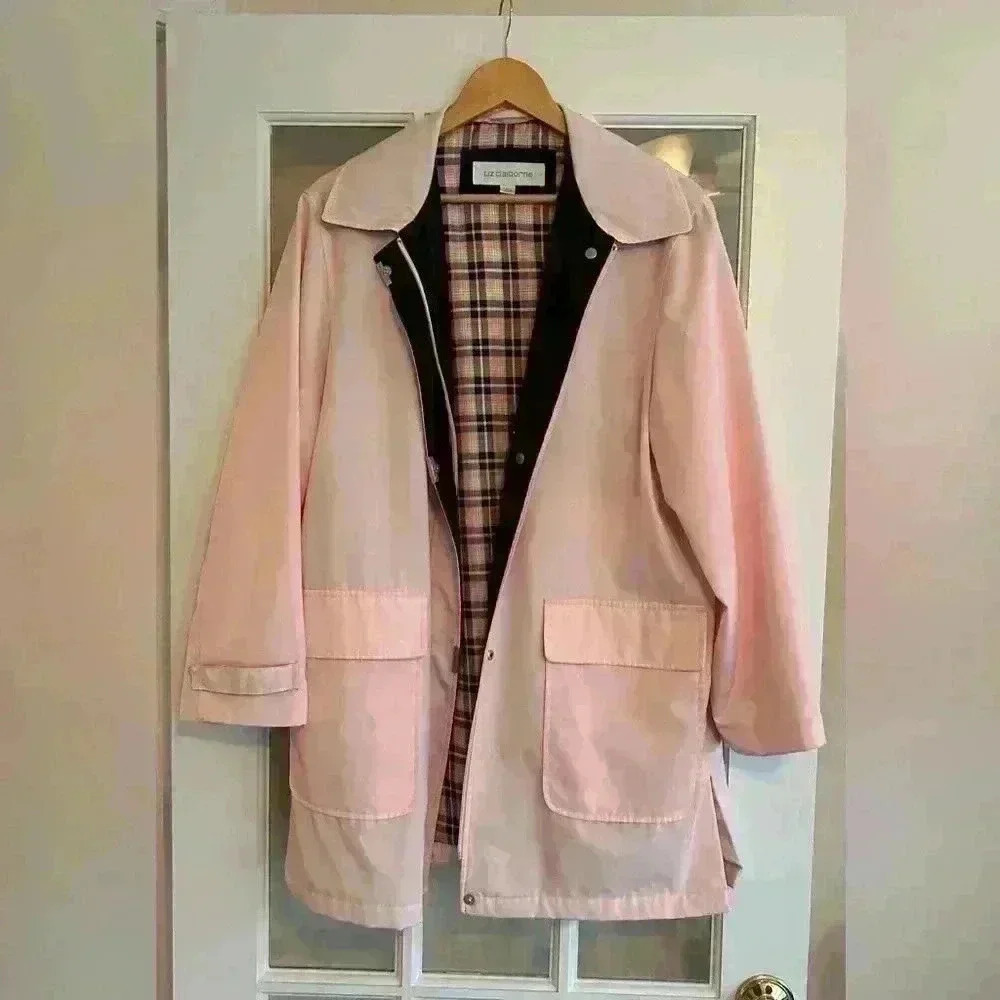 Liz Claiborne women’s light pink trench coat size L